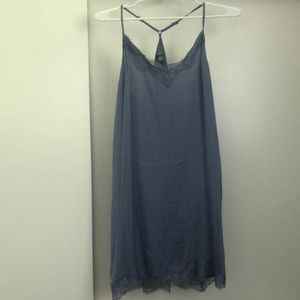 Small aerie blue slip dress